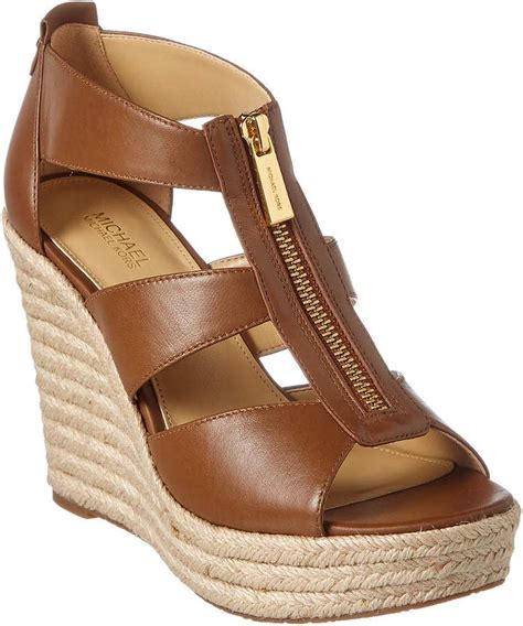 michael michael kors berkley platform wedge|berkley leather block heel sandal.